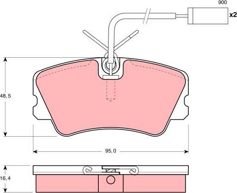 TRW GDB1251 - Тормозные колодки, дисковые, комплект autosila-amz.com