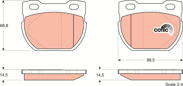 TRW GDB1209 - Тормозные колодки, дисковые, комплект autosila-amz.com