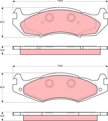 TRW GDB1207 - Тормозные колодки, дисковые, комплект autosila-amz.com