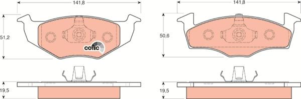 TRW GDB1218 - Тормозные колодки, дисковые, комплект autosila-amz.com