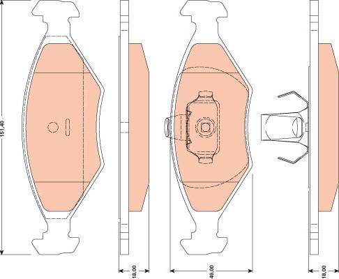 TRW GDB1751 - Тормозные колодки, дисковые, комплект autosila-amz.com