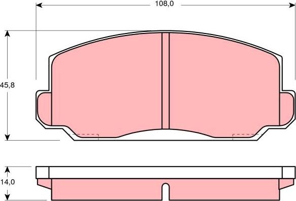 TRW GDB175 - Тормозные колодки, дисковые, комплект autosila-amz.com