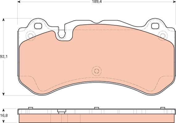 TRW GDB1710 - Тормозные колодки, дисковые, комплект autosila-amz.com