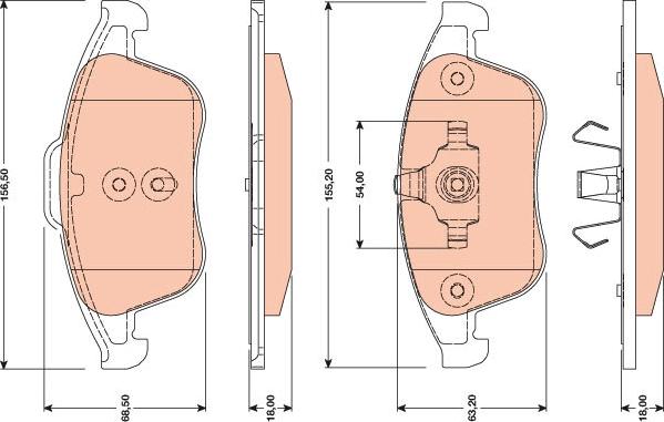 TRW GDB1788 - Тормозные колодки, дисковые, комплект autosila-amz.com