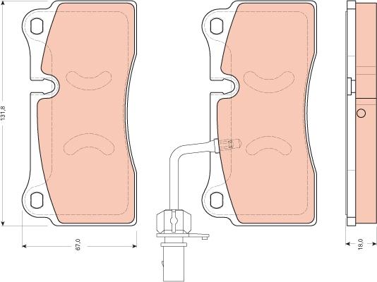 TRW GDB1731 - Тормозные колодки, дисковые, комплект autosila-amz.com