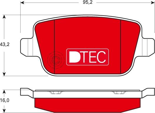 TRW GDB1732DTE - Тормозные колодки, дисковые, комплект autosila-amz.com