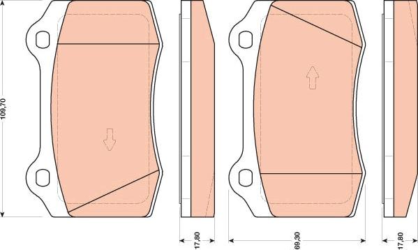 TRW GDB1772 - Тормозные колодки, дисковые, комплект autosila-amz.com