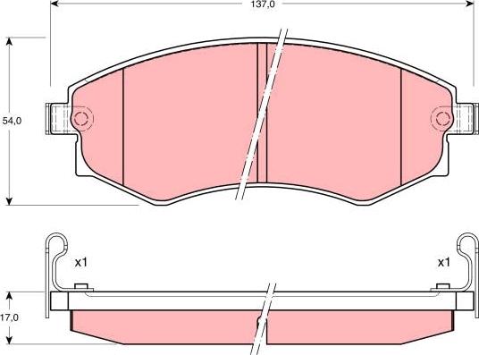 TRW GDB895 - Тормозные колодки, дисковые, комплект autosila-amz.com