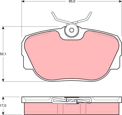 TRW GDB850 - Тормозные колодки, дисковые, комплект autosila-amz.com