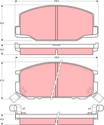 Pagid T0007 - Тормозные колодки, дисковые, комплект autosila-amz.com