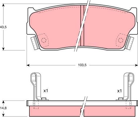 TRW GDB885 - Колодки торм диск к-т передн autosila-amz.com