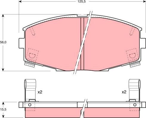 TRW GDB880 - Тормозные колодки, дисковые, комплект autosila-amz.com