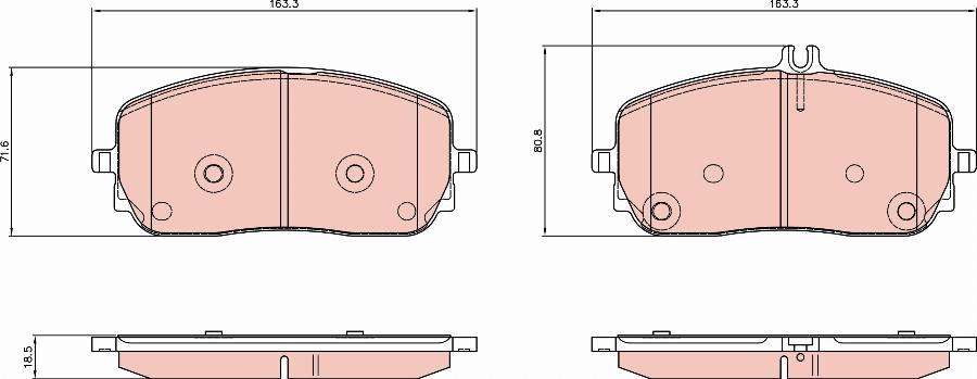 TRW GDB8305 - Тормозные колодки, дисковые, комплект autosila-amz.com