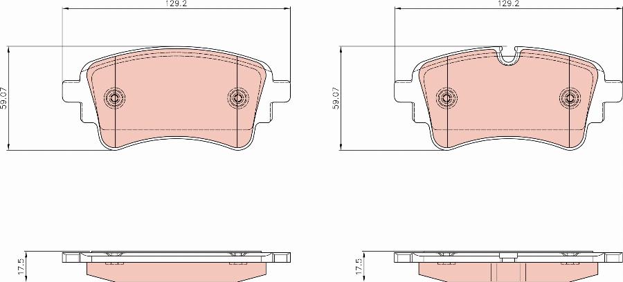 TRW GDB8372 - Тормозные колодки, дисковые, комплект autosila-amz.com