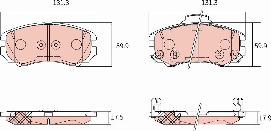 TRW GDB8279AT - Тормозные колодки, дисковые, комплект autosila-amz.com