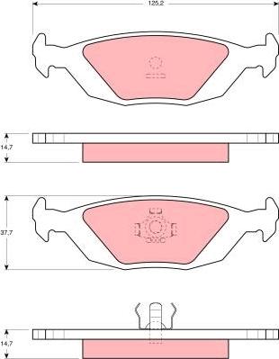 TRW GDB392 - Тормозные колодки, дисковые, комплект autosila-amz.com