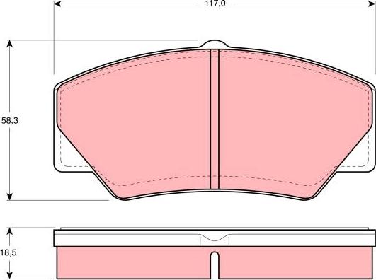 TRW GDB349 - Тормозные колодки, дисковые, комплект autosila-amz.com