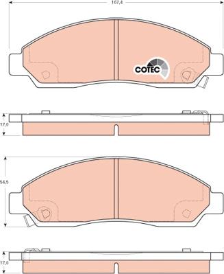 TRW GDB3466AT - Тормозные колодки, дисковые, комплект autosila-amz.com