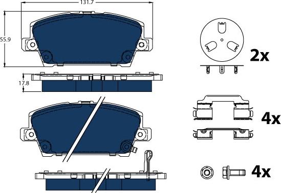 TRW GDB3407BTE - Тормозные колодки, дисковые, комплект autosila-amz.com