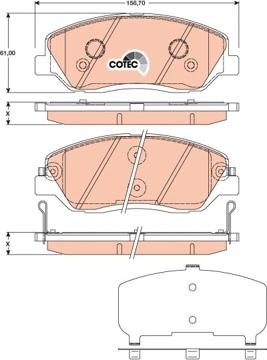 TRW GDB3418 - Тормозные колодки, дисковые, комплект autosila-amz.com