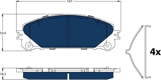 TRW GDB3484BTE - Тормозные колодки, дисковые, комплект autosila-amz.com