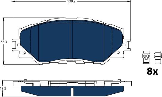 TRW GDB3425BTE - Тормозные колодки, дисковые, комплект autosila-amz.com