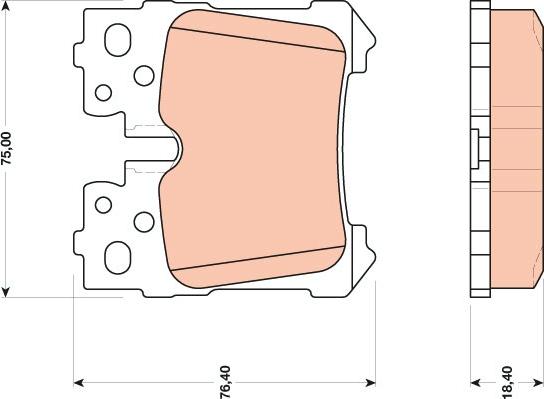 TRW GDB3475 - Тормозные колодки, дисковые, комплект autosila-amz.com