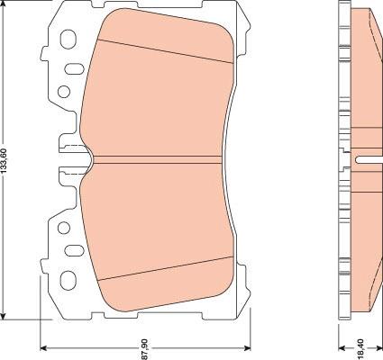 TRW GDB3473 - Тормозные колодки, дисковые, комплект autosila-amz.com