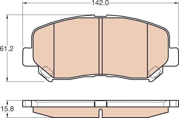 TRW GDB3562DT - Тормозные колодки, дисковые, комплект autosila-amz.com