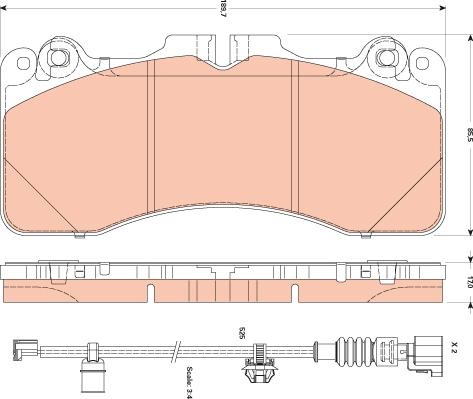 TRW GDB3506 - Тормозные колодки, дисковые, комплект autosila-amz.com