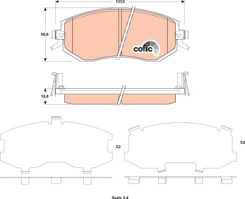 TRW GDB3519AT - Тормозные колодки, дисковые, комплект autosila-amz.com