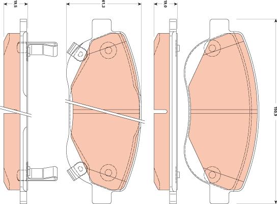 TRW GDB3511 - Тормозные колодки, дисковые, комплект autosila-amz.com