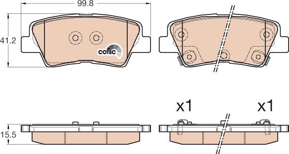 DJ Parts BP2135 - Тормозные колодки, дисковые, комплект autosila-amz.com