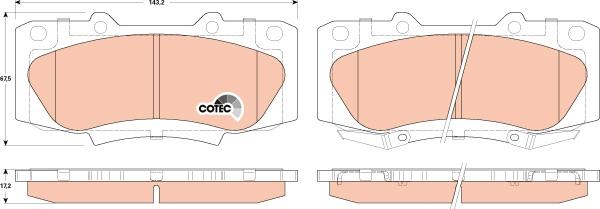 TRW GDB3528 - Тормозные колодки, дисковые, комплект autosila-amz.com