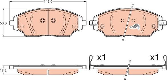 TRW GDB3579 - Тормозные колодки, дисковые, комплект autosila-amz.com