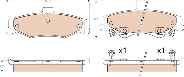 TRW GDB3570 - Тормозные колодки, дисковые, комплект autosila-amz.com