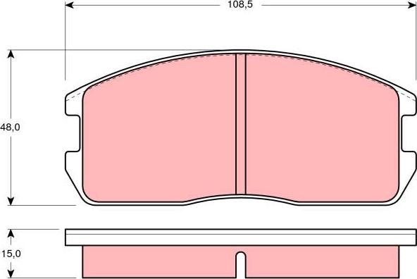 TRW GDB365 - Тормозные колодки, дисковые, комплект autosila-amz.com