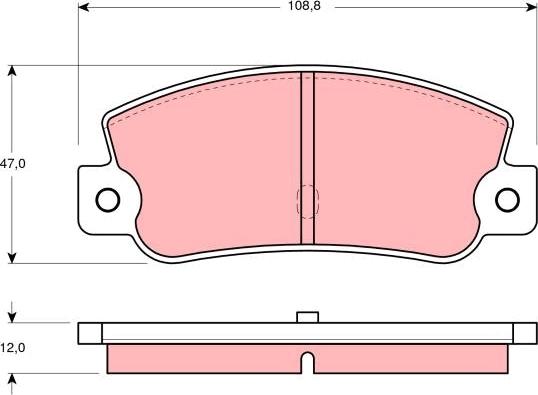 TRW GDB360 - Тормозные колодки, дисковые, комплект autosila-amz.com