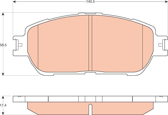 TRW GDB3612 - Тормозные колодки, дисковые, комплект autosila-amz.com