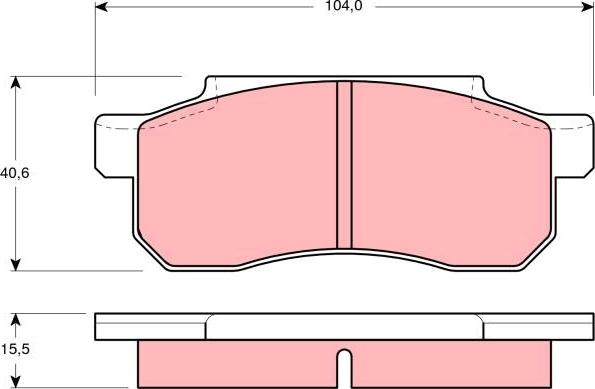 TRW GDB361 - Тормозные колодки, дисковые, комплект autosila-amz.com