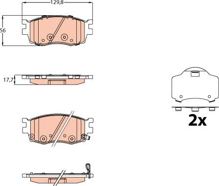 TRW GDB3626 - Тормозные колодки, дисковые, комплект autosila-amz.com