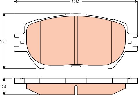 TRW GDB3628 - Тормозные колодки, дисковые, комплект autosila-amz.com