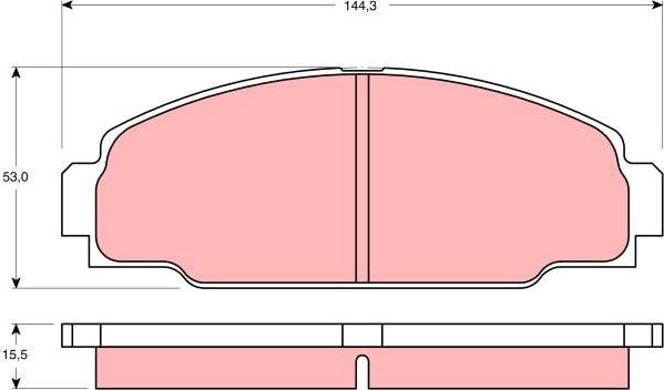 TRW GDB3090 - Тормозные колодки, дисковые, комплект autosila-amz.com