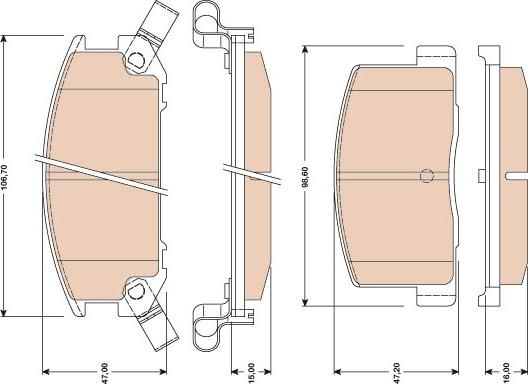 TRW GDB3059 - Тормозные колодки, дисковые, комплект autosila-amz.com