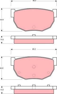 TRW GDB306 - Тормозные колодки, дисковые, комплект autosila-amz.com