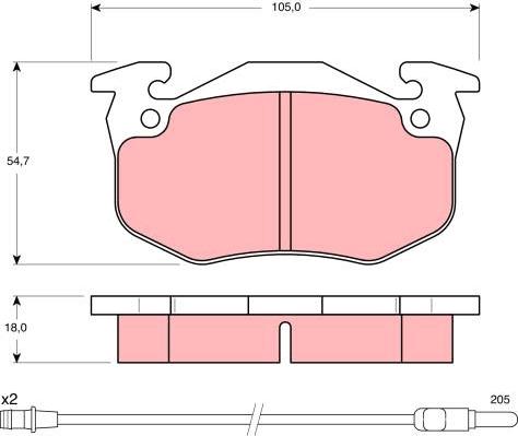 TRW GDB308 - Колодки торм диск к-т передн autosila-amz.com