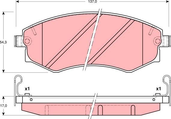 TRW GDB3169 - Тормозные колодки, дисковые, комплект autosila-amz.com