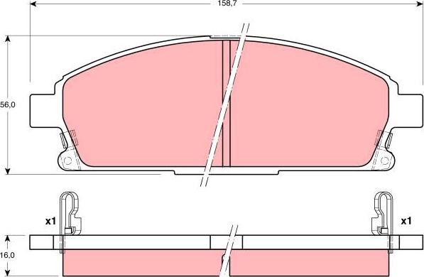 TRW GDB3167 - Тормозные колодки, дисковые, комплект autosila-amz.com