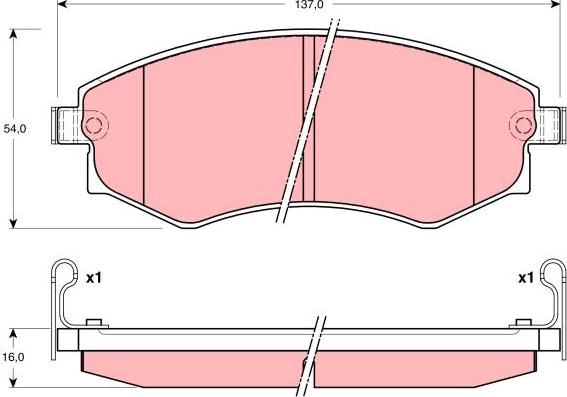 TRW GDB3101 - Тормозные колодки, дисковые, комплект autosila-amz.com