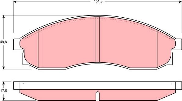 TRW GDB3107 - Тормозные колодки, дисковые, комплект autosila-amz.com